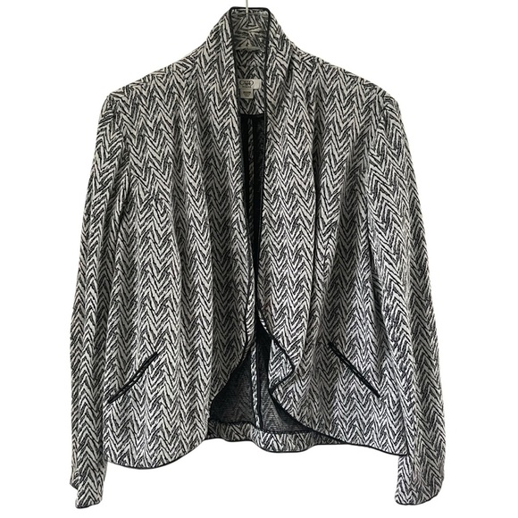 CATO Woman Black and White Chevron Blazer size 18/20W - Picture 1 of 12